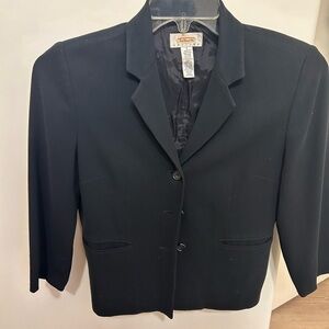 Talbots Black 3 Button Blazer. 3/4 sleeves. Great professional blazer!